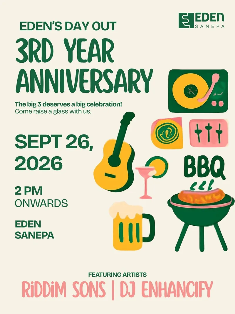 Eden's Day Out: third anniversary poster