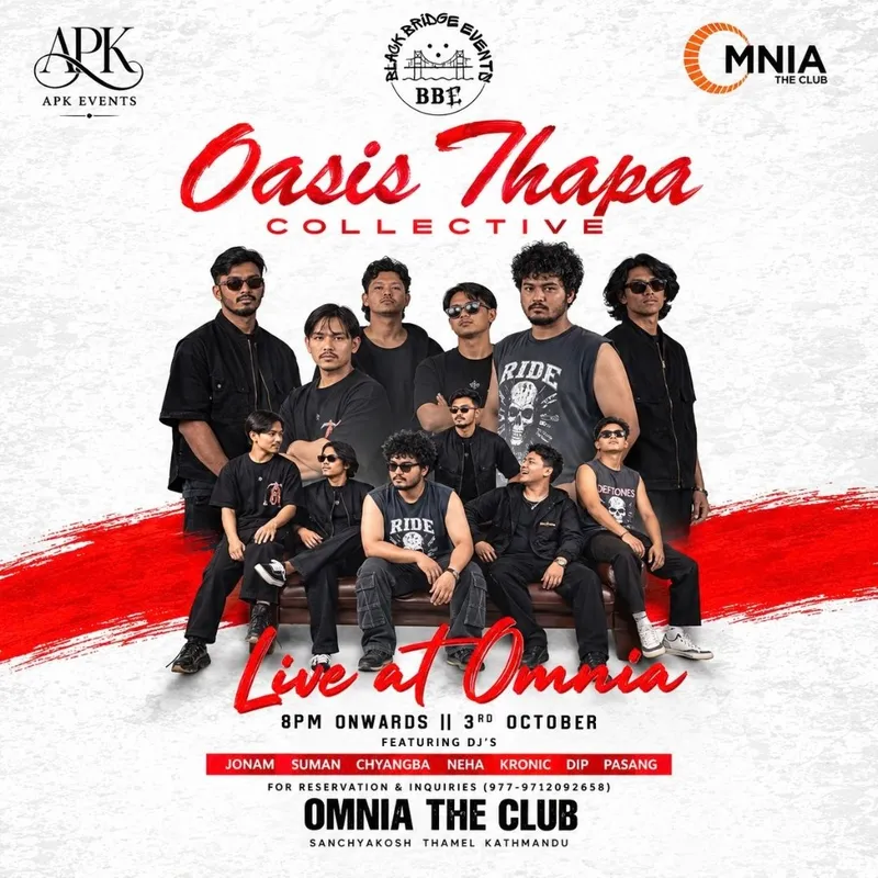 Oasis Thapa Collective live at Omnia poster